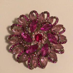 Large rhinestone brooch